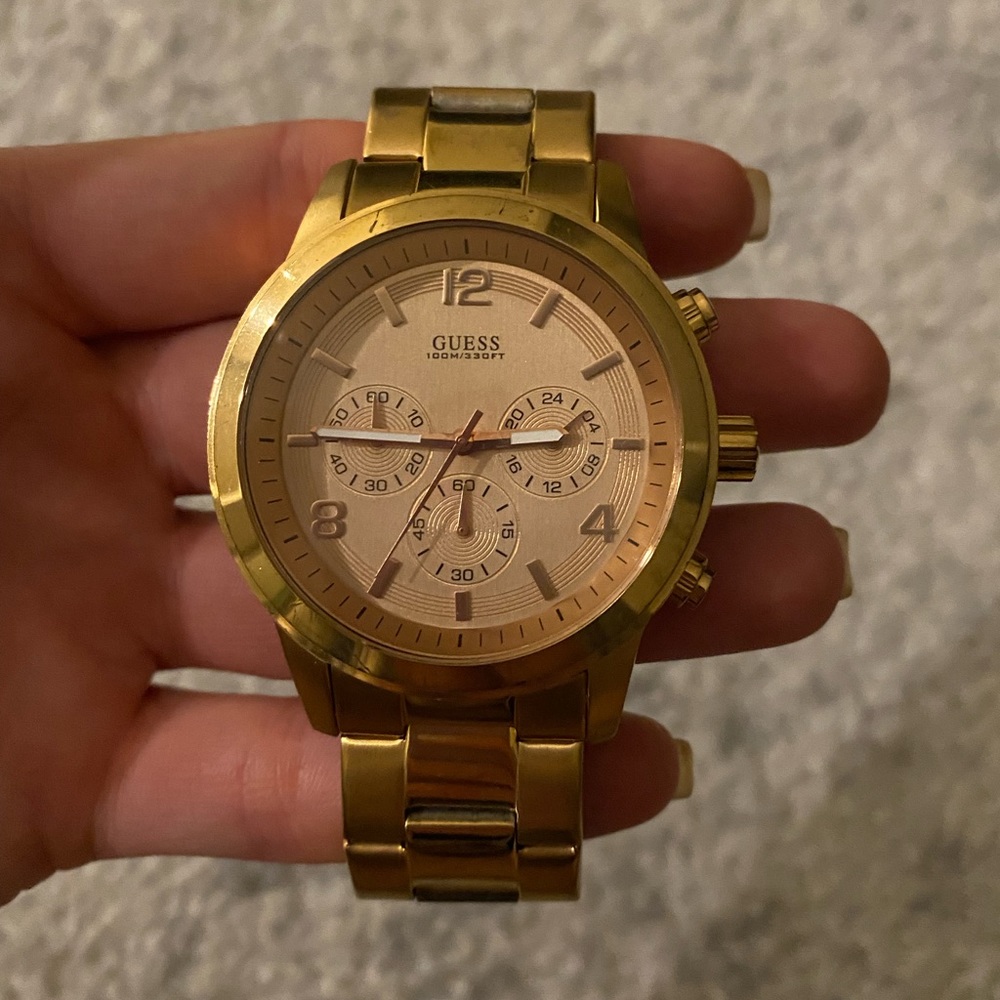 GUESS WATCH | GOLD WITH ROSE GOLD DIAL